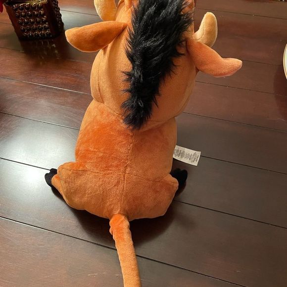 Disney Orange and Black Pumbaa Plush Toy - Picture 8 of 11